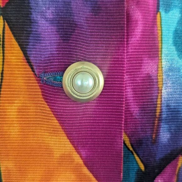 VTG Yarell Rainbow Clowncore Rebel Punk Power Blazer 80s Retro Art to Wear 8 - Picture 6 of 12